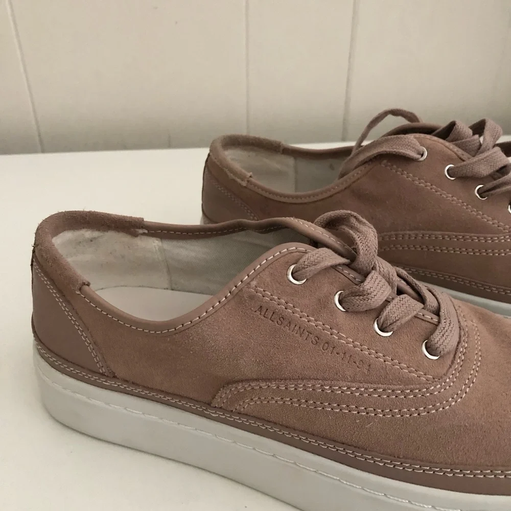 New All Saints Pink Platform Sneakers 11